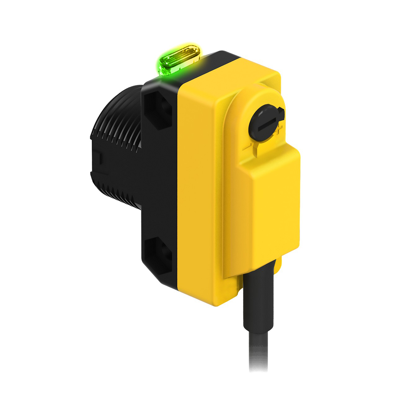 Banner Engineering Photoelectric Sensor; Convergent; Rectangular; 43mm Range; 10-30VDC; PNP; LO/DO Configurable; M12 Pigtail QD